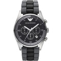 Montre Emporio Armani AR5866 Sportivo en silicone noir et gris pour homme