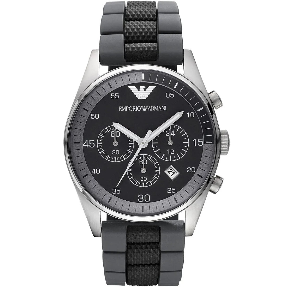 Emporio Armani AR5866 Sportivo Men's Black & Grey Silicone Watch - SJR London Timepiece