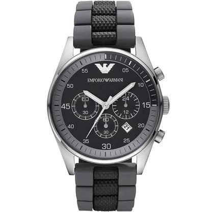 Emporio Armani AR5866 Sportivo Men's Black & Grey Silicone Watch - SJR London Timepiece
