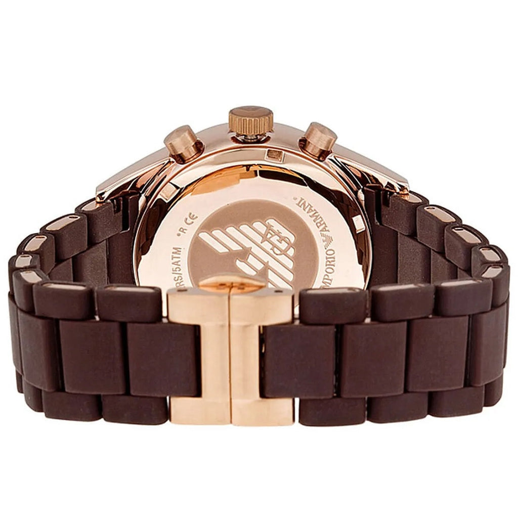 Montre Emporio Armani AR5890 Sportivo Homme Marron et Or Rose