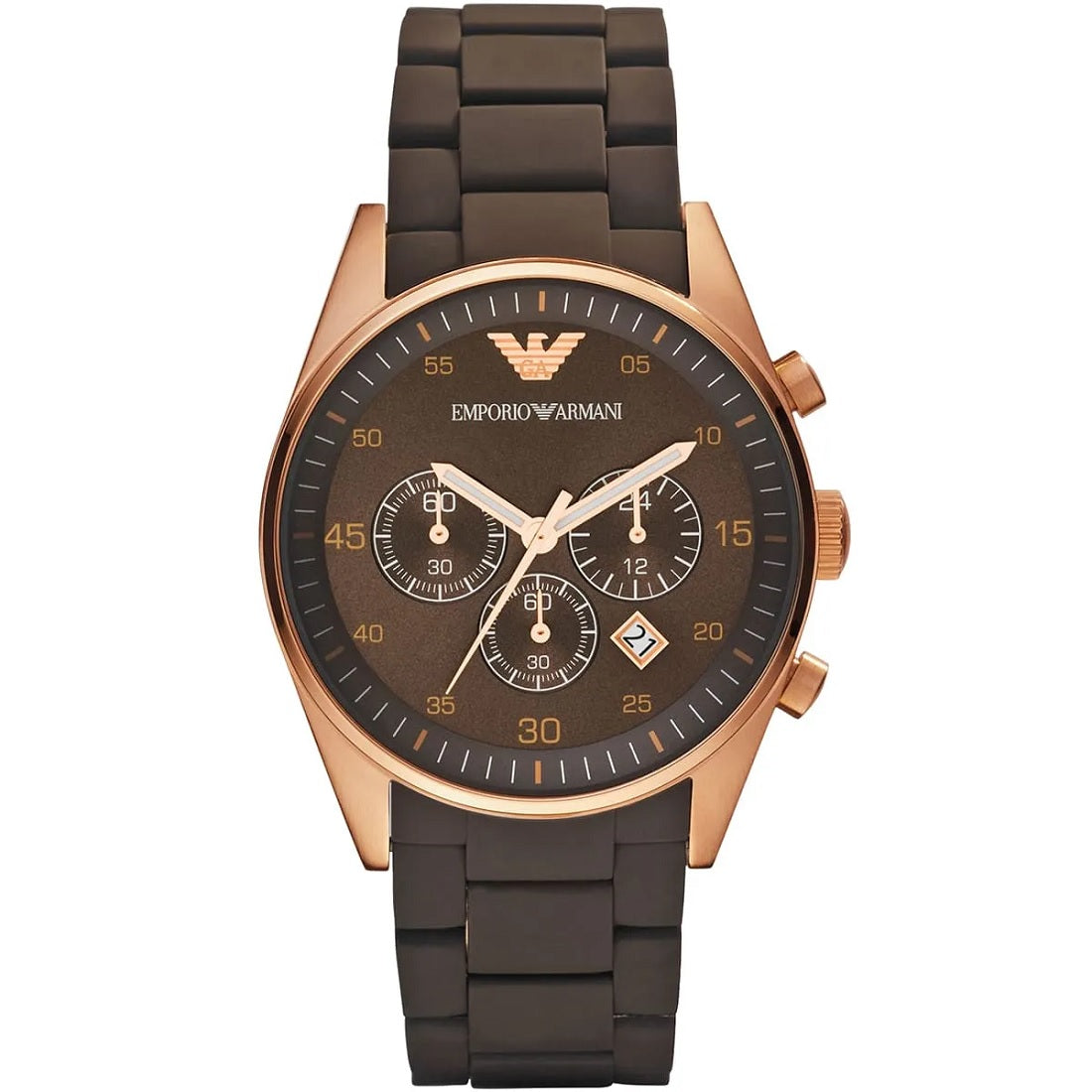 Emporio Armani AR5890 Sportivo Men's Brown & Rose Gold Watch - SJR London Timepiece