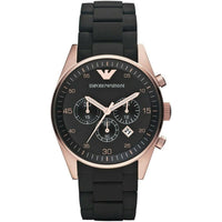 Emporio Armani AR5905 Sportivo Men's Black & Rose Gold Watch - SJR London Timepiece