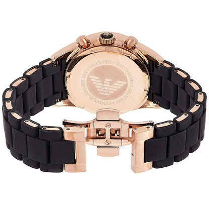 Emporio Armani AR5906 Sportivo Women's Black & Rose Gold Watch - SJR London Timepiece