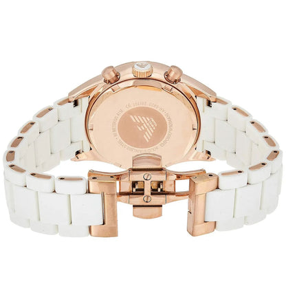 Emporio Armani AR5920 Sportivo Women's White & Rose Gold Watch - SJR London Timepiece