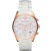Emporio Armani AR5920 Sportivo Women's White & Rose Gold Watch - SJR London Timepiece