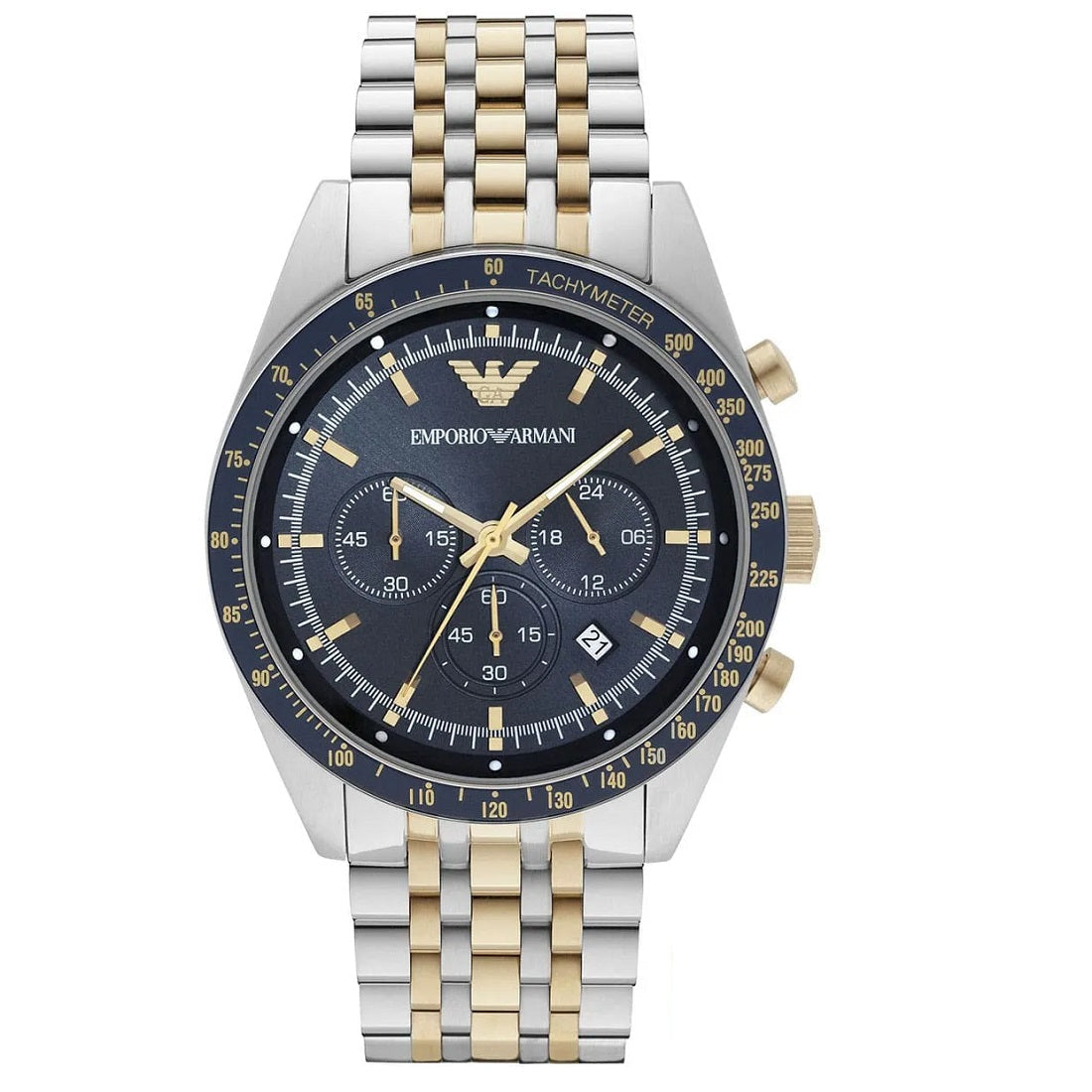 Emporio Armani AR8030 Tazio Men's Two-Tone Blue Watch - SJR London Timepiece