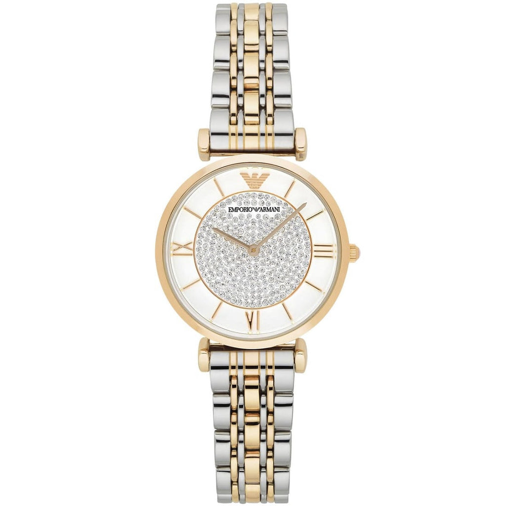 Montre bicolore Emporio Armani AR8031 Gianni T-Bar pour femme