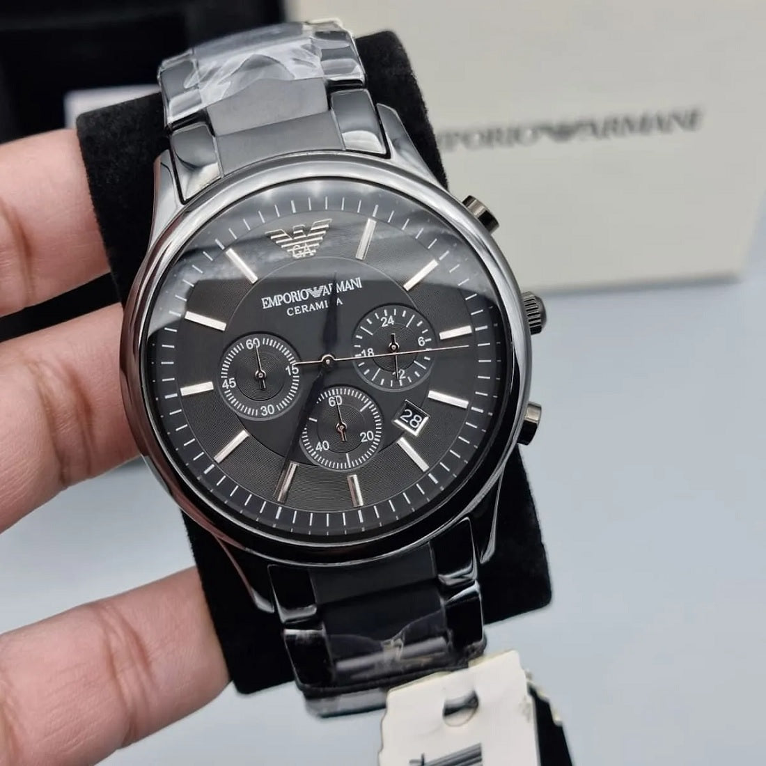 Emporio Armani AR1451 Ceramica Men's Black Ceramic Watch - SJR London Timepiece