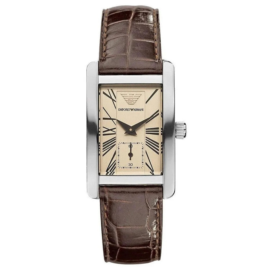 Montre Homme Rectangulaire Classique Emporio Armani AR0154 Beige