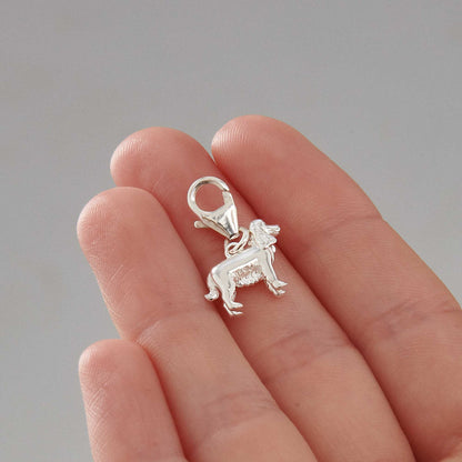 English Cocker Spaniel Silver Dog Charm