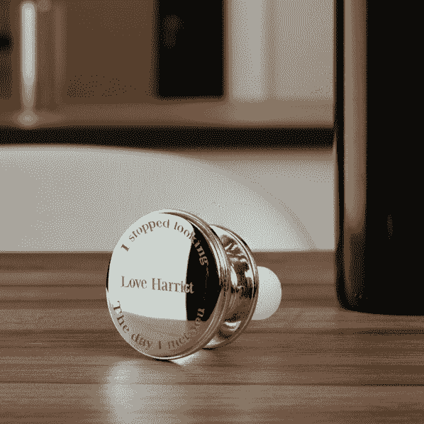 Personalised Silver Plated Romantic Bottle Stopper