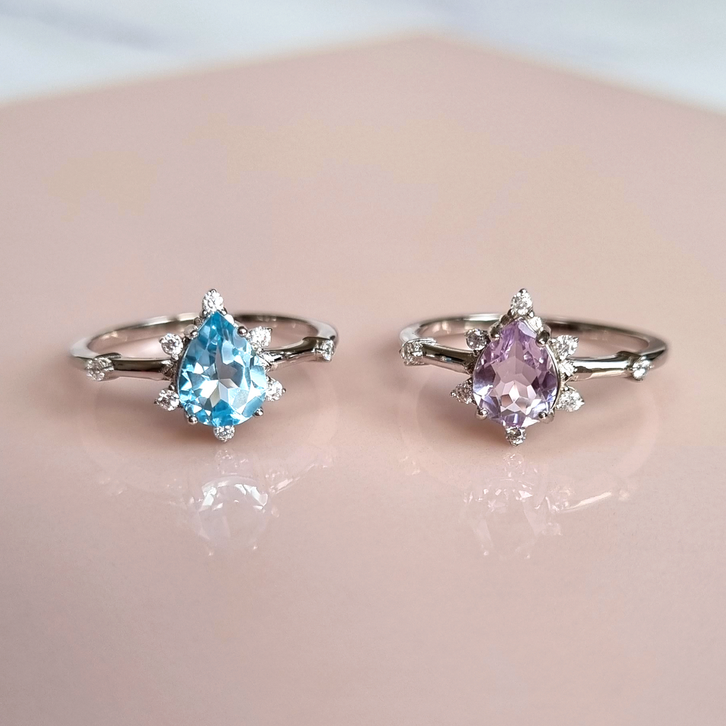 Bague Estelle lavande améthyste en argent sterling