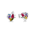 Mixed Flower Heart Stud Earrings
