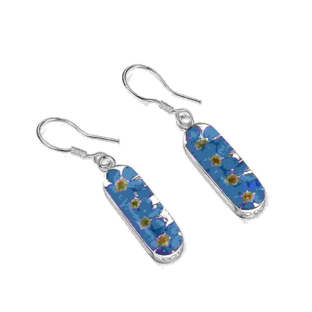 Forget-Me-Not Vertical Bar Drop Earrings