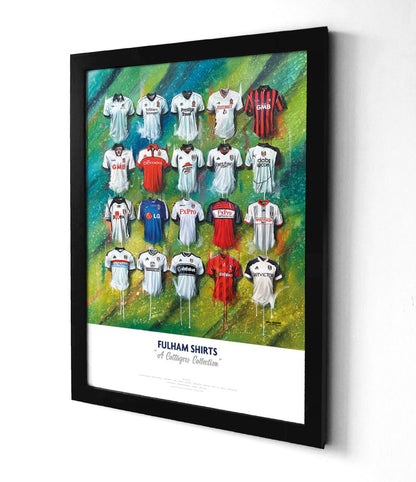 Fulham FC Shirts - A2 Signed Limited Edition Print
