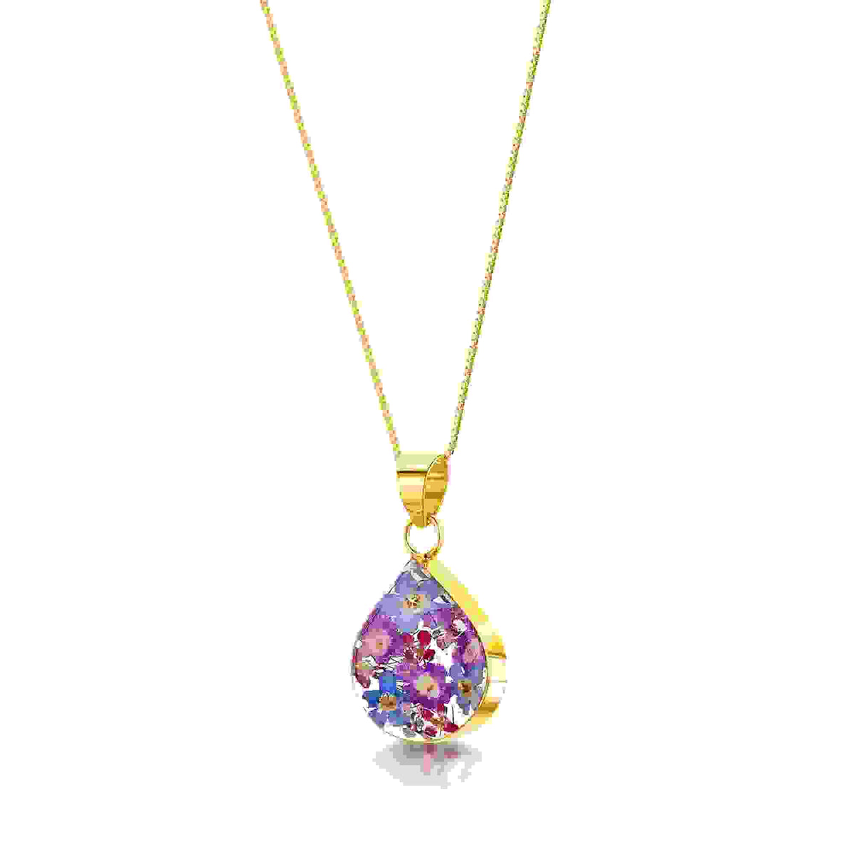 Purple Haze Teardrop Pendant Necklace