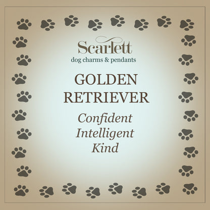 Golden Retriever Silver Dog Charm Bracelet