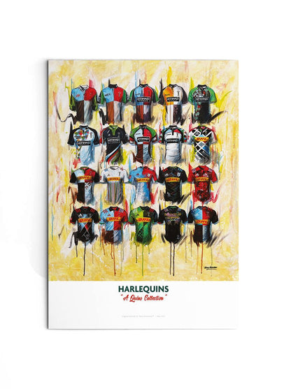 Harlequins Shirts - A2 Signed  Limited Edition Prints