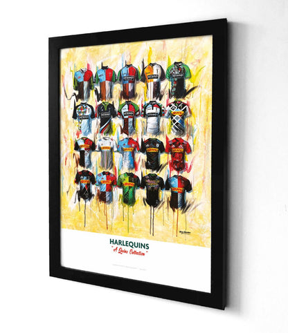 Harlequins Shirts - A2 Signed  Limited Edition Prints