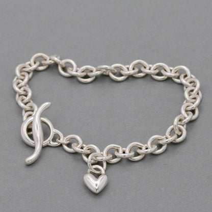 Heart Trace Chain Charm Bracelet