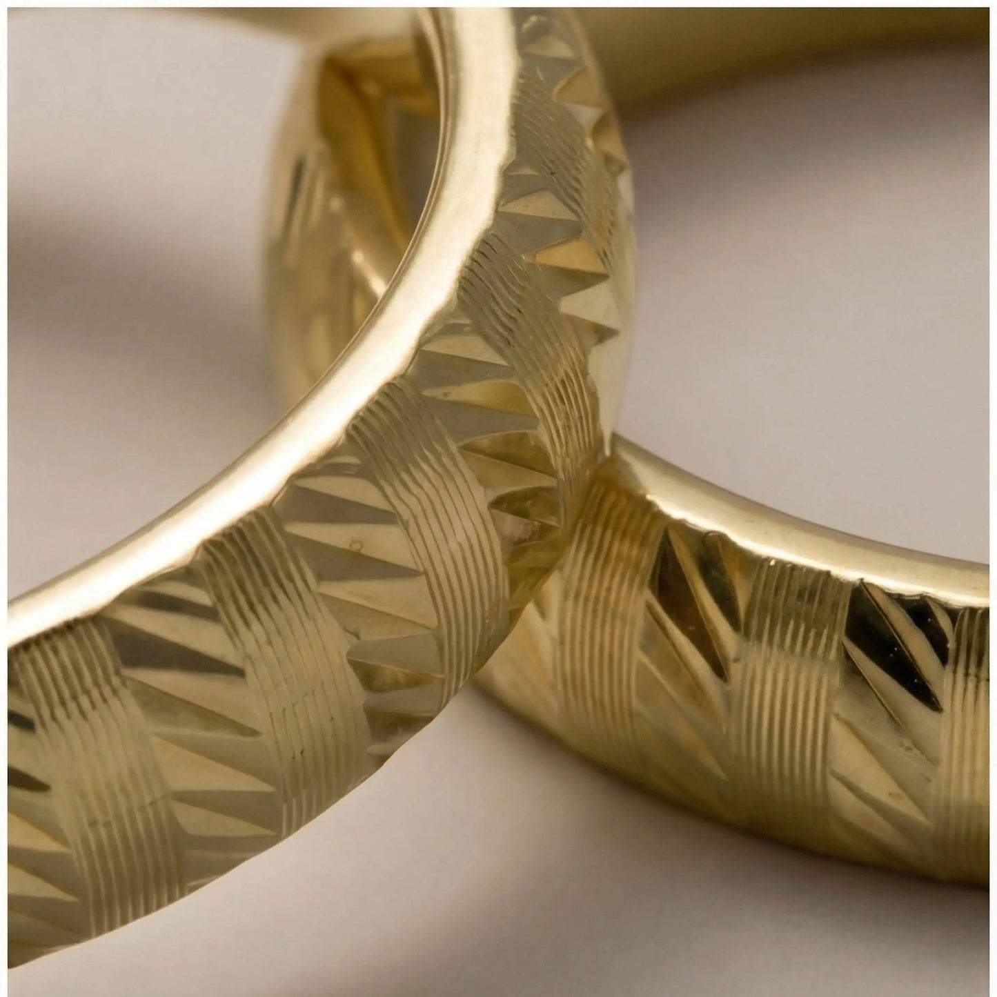 5mm Gold Wedding Band – Zigzag Faceted – 9ct/14ct/18ct Gold