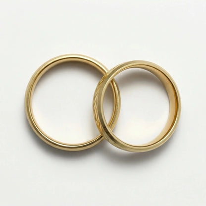 5mm Gold Wedding Band – Leaf Faceted – 9ct/14ct/18ct Gold