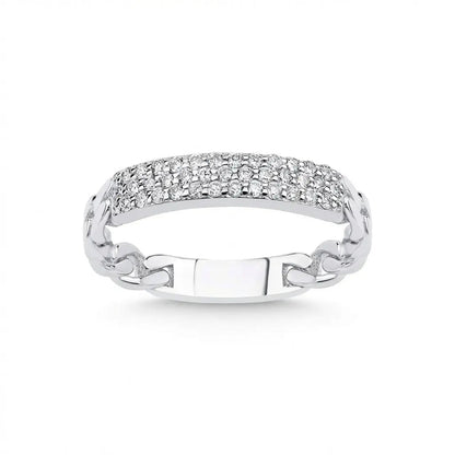 Gold Wedding Band – Pavé Diamond – 14ct Gold