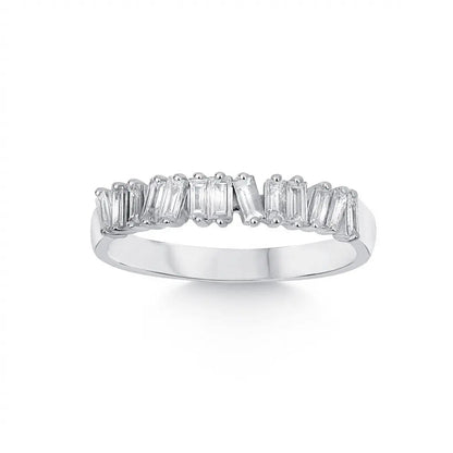14ct/14K White Gold Natural Diamond Ring – Baguette Diamond 0.36ct