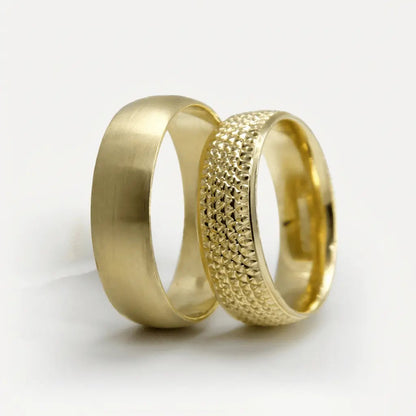 6mm Gold Wedding Band – Atlas Artisan – 9ct/14ct/18ct Gold