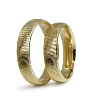 5mm Gold Wedding Band – Brushed – 9ct/14ct/18ct Gold