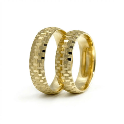 6mm Gold Wedding Band – Mosaic Textured – 9ct/14ct/18ct Gold