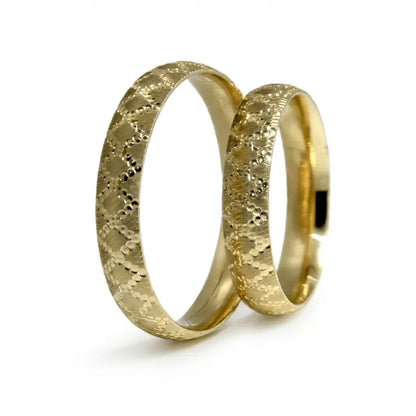 4mm Gold Wedding Band – Lattice – 9ct/14ct/18ct Gold