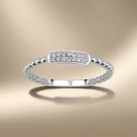 14ct/14K White Gold Natural Diamond Ring – Minimal Diamond Bar