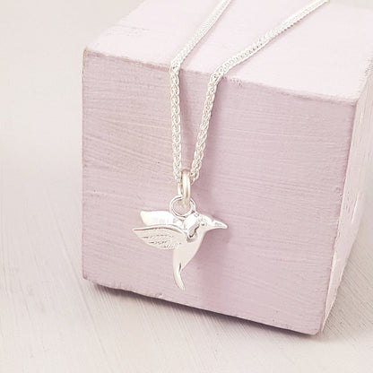 Hummingbird Silver Charm