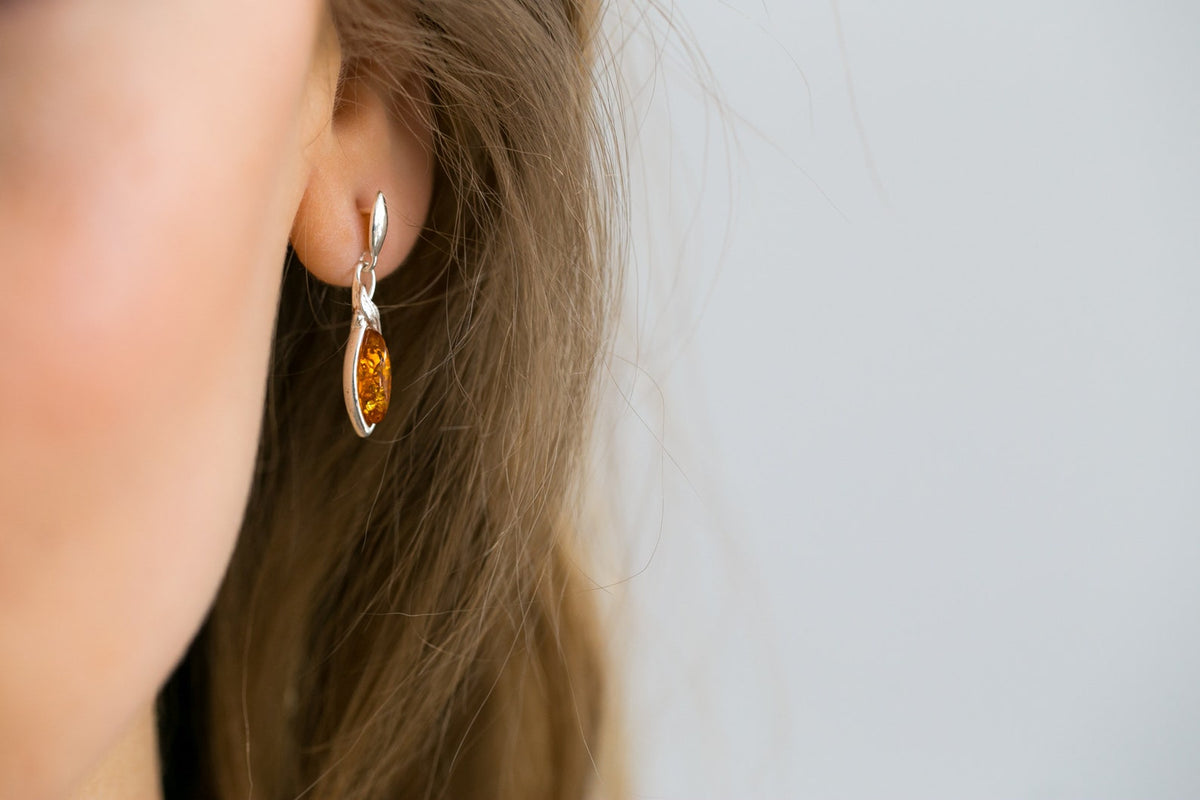 Boucles d'oreilles pendantes marquise délicates