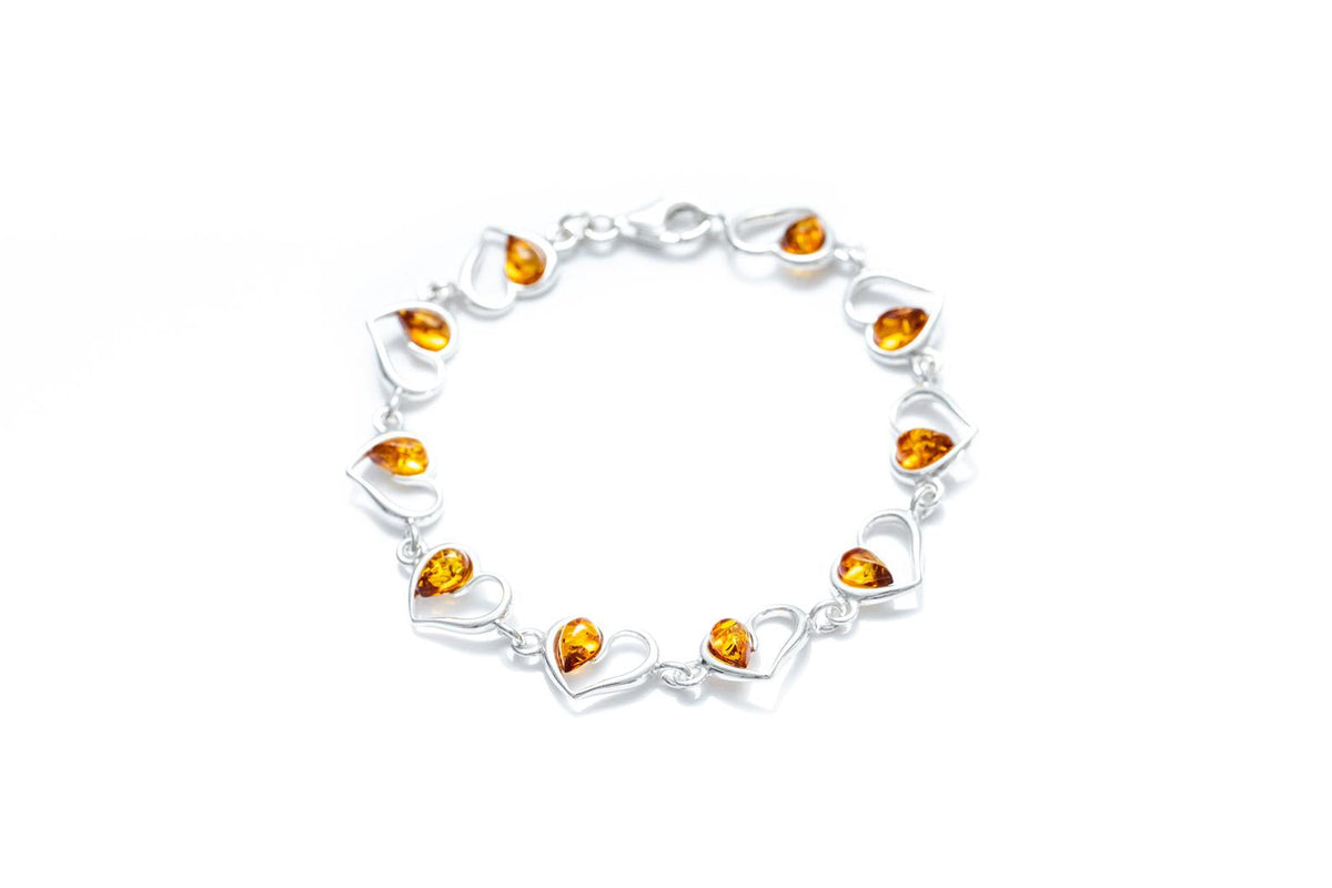 Bracelet Cœur en Ambre