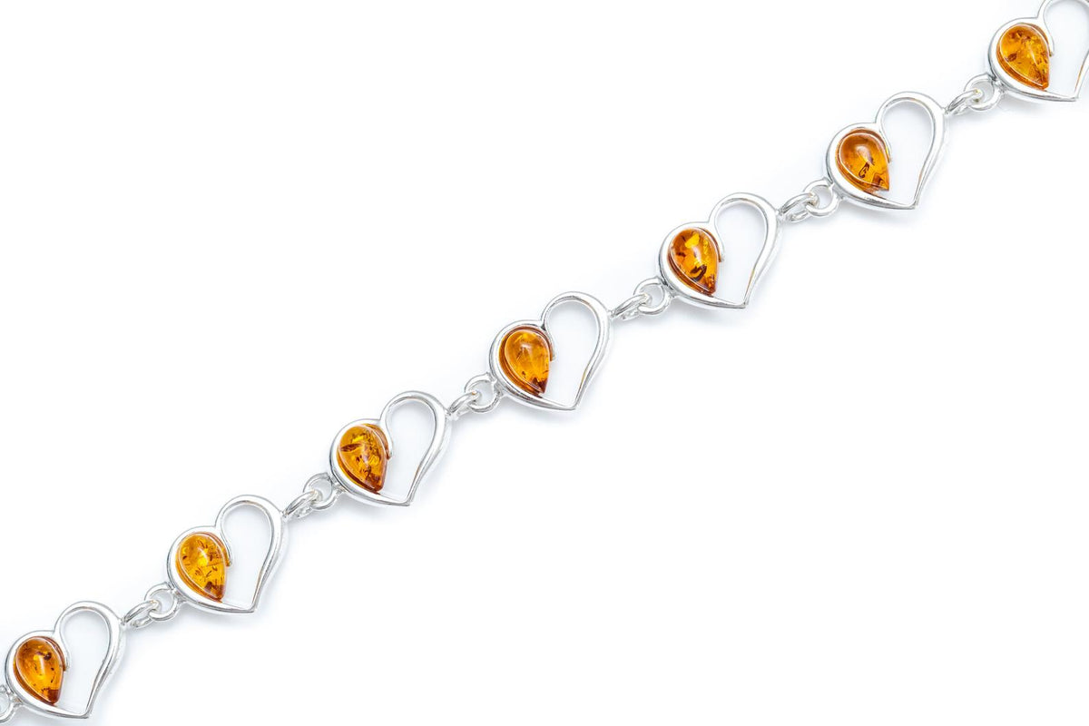 Bracelet Cœur en Ambre