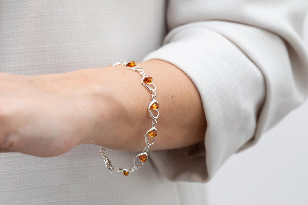 Bracelet Cœur en Ambre