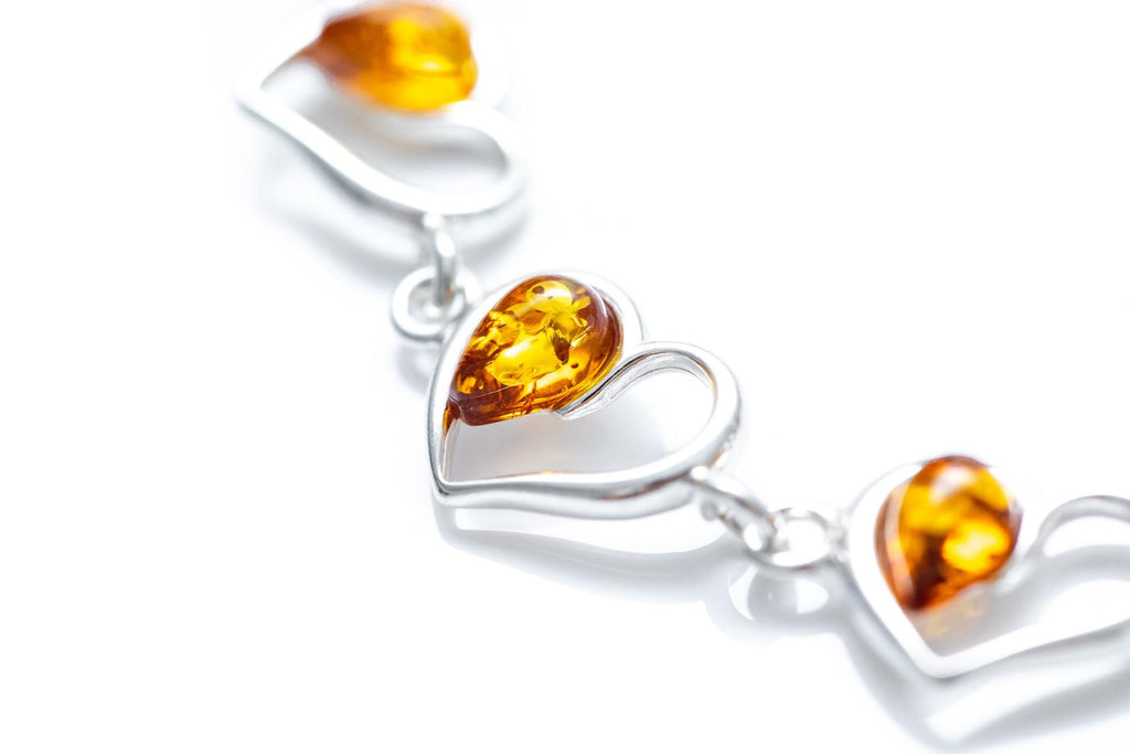 Bracelet Cœur en Ambre