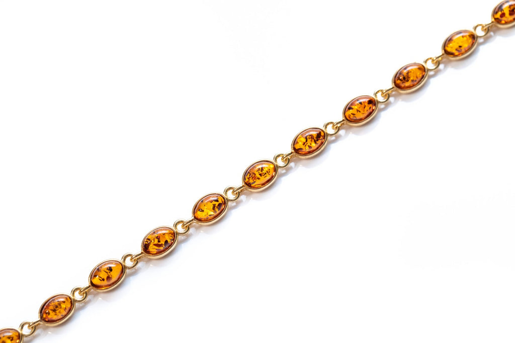 Bracelet ovale délicat plaqué or