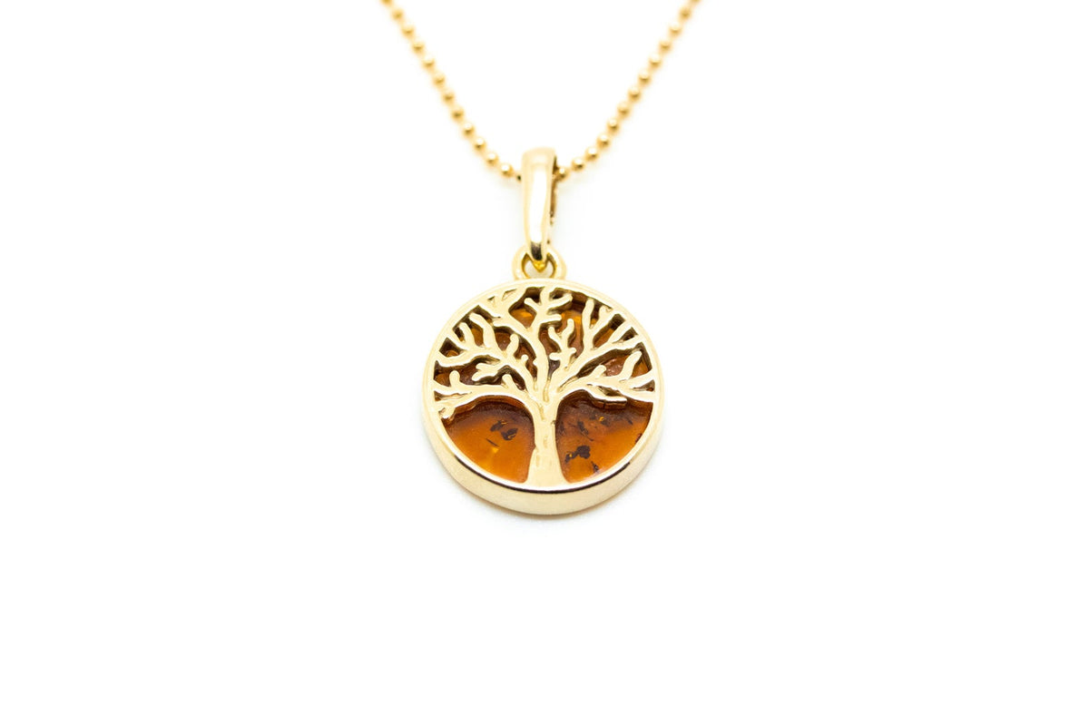 Pendentif mini Arbre de Vie plaqué or