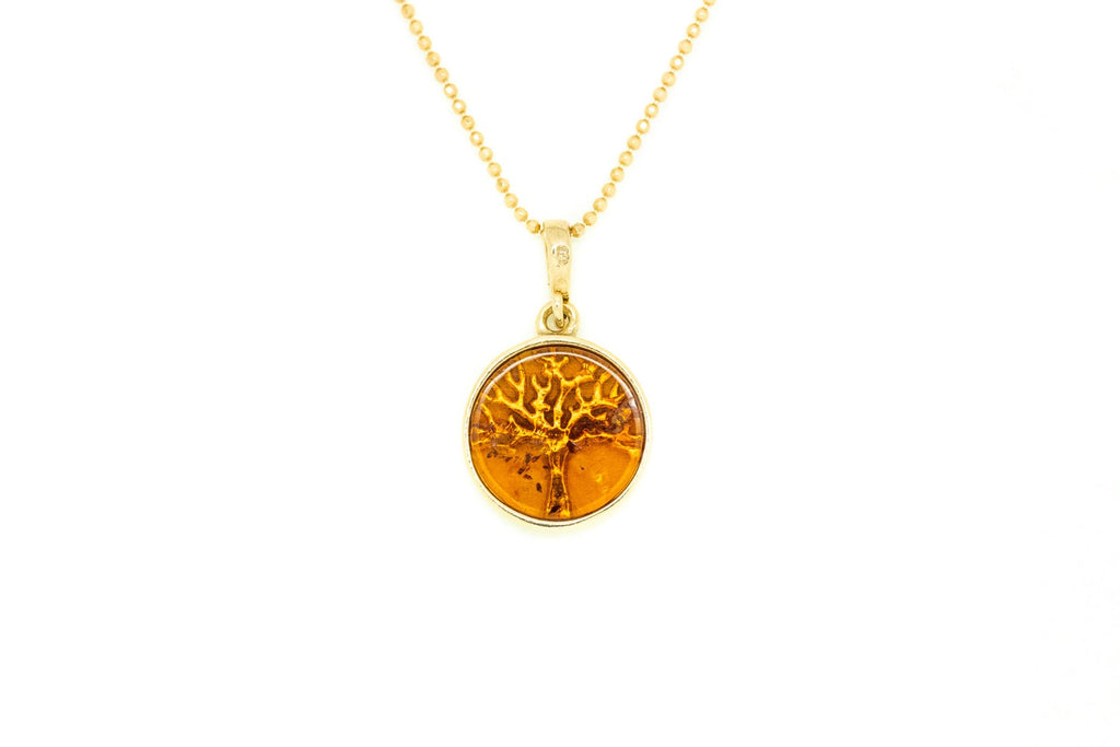 Pendentif mini Arbre de Vie plaqué or