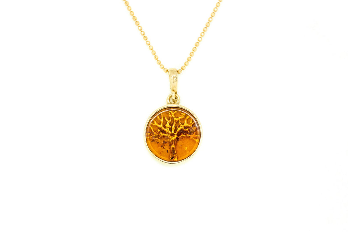 Pendentif mini Arbre de Vie plaqué or