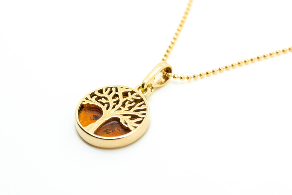 Pendentif mini Arbre de Vie plaqué or