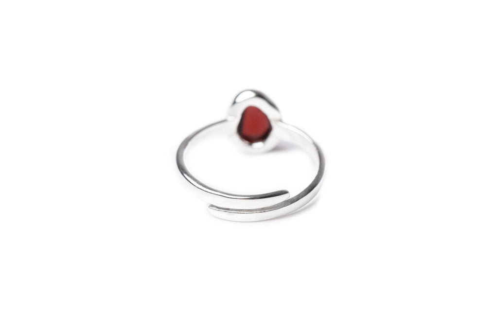 Bague empilable en ambre cerise ELEMENT
