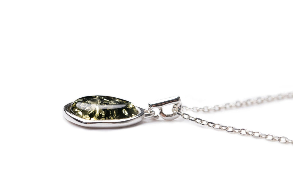 Pendentif Collier ELEMENT Ambre Vert