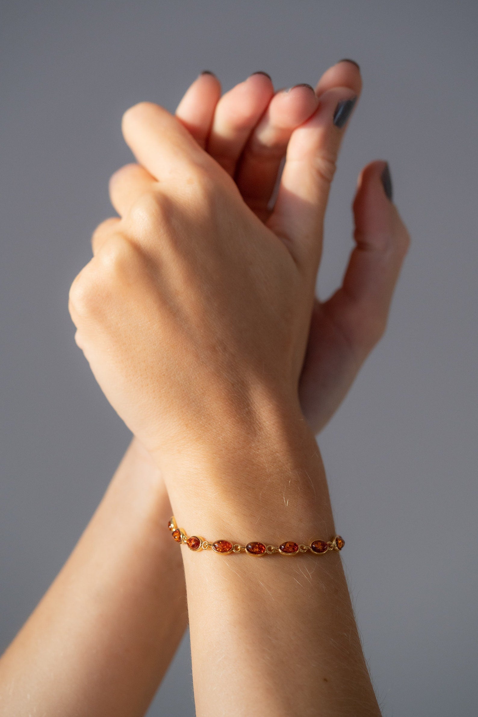 Bracelet ovale délicat plaqué or