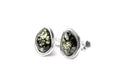 Boucles d'oreilles clous ÉLÉMENTS en ambre vert
