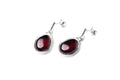 Boucles d'oreilles pendantes en ambre cerise ELEMENTS