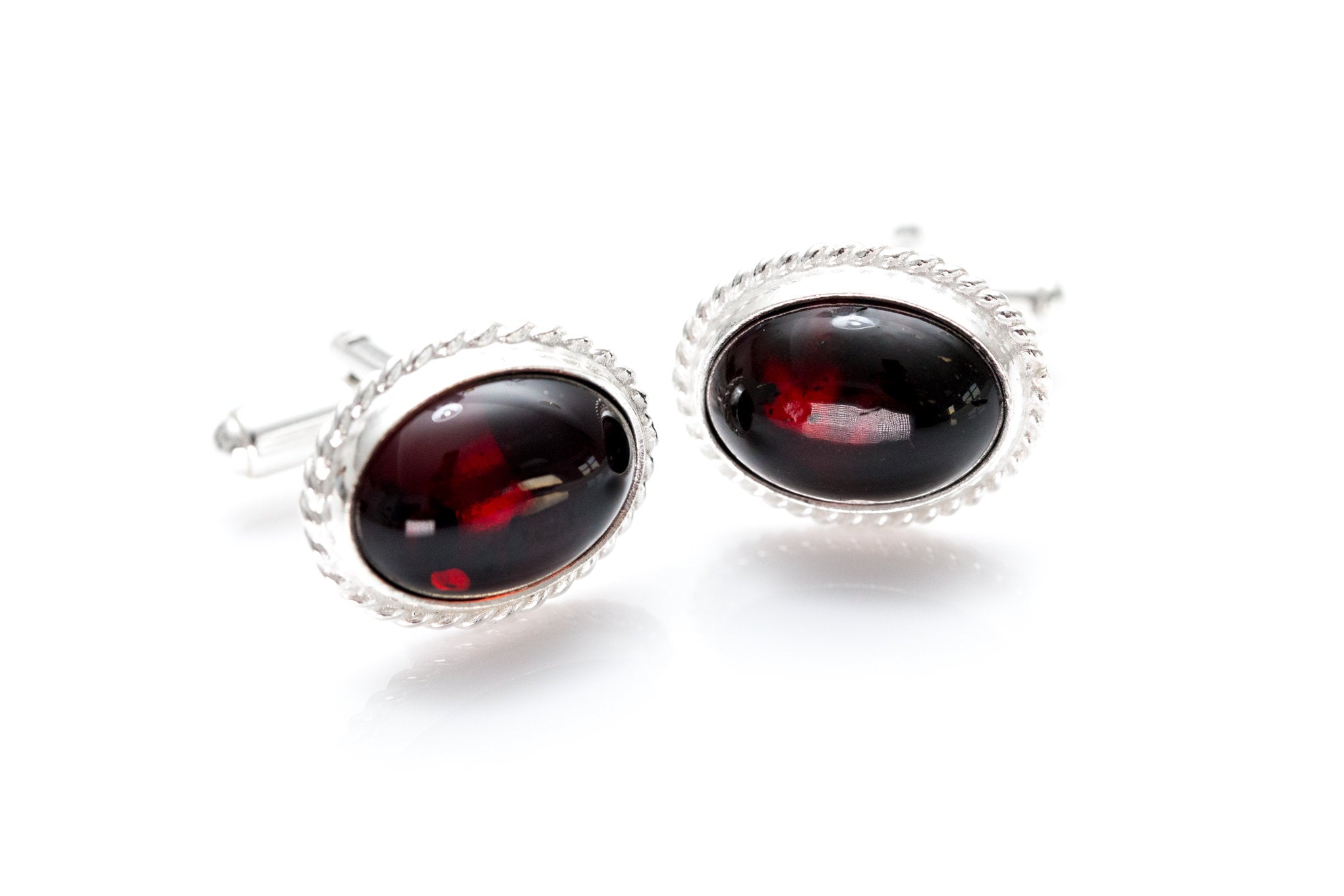 Quintessence Statement Red Amber Cufflinks